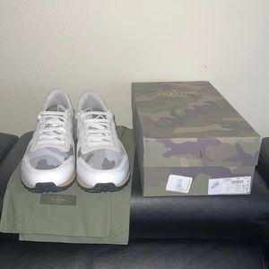 Valentino Garavani Gray and White Sneakers